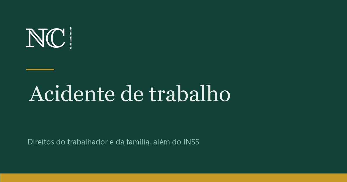Acidente de trabalho, Advocacia Nilton Carlos